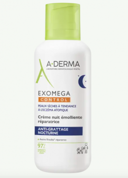 ADERMA - EXOMEGA CONTROL - Cr&egrave;me nuit &eacute;molliente r&eacute;paratrice 400ml