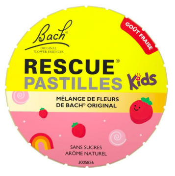 FLEURS DE BACH - RESCUE - Kids pastilles fraise 50g