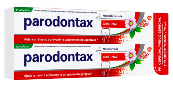 PARODONTAX - Dentifrice original lot de 2x75ml