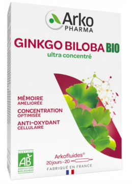 ARKOPHARMA - ARKOFLUIDES - Ginkgo Biloba Bio 20 Ampoules