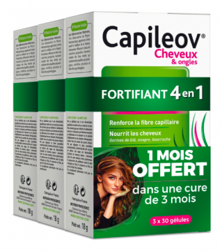 NUTREOV - CAPILEOV - Cheveux & ongles fortifiant 4en1 3x30 g&eacute;lules