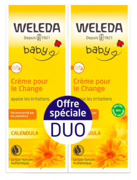 WELEDA - Baby cr&egrave;me pour le change calendula lot de 2x75ml