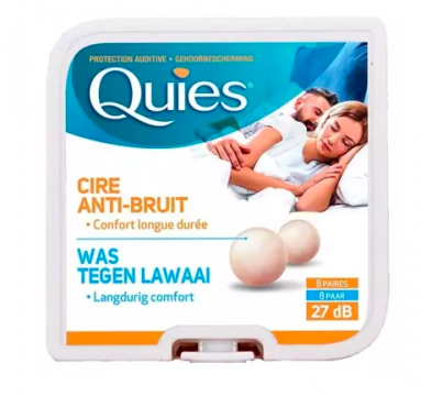 QUIES - Protection auditive &agrave; la cire anti-bruit 8 paires