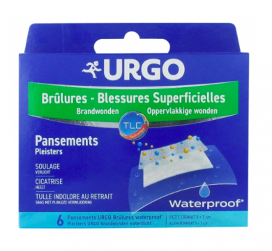 URGO - Br&ucirc;lures et blessures superficielles 6 pansements Waterproof