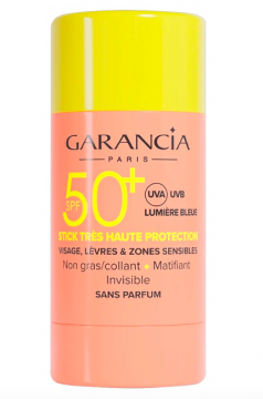 GARANCIA - Stick Tr&egrave;s Haute Protection Visage, l&egrave;vres et zones sensibles sans parfum SPF50+ 15g