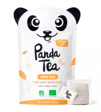 PANDA TEA -  Slim tea th&eacute; vert minceur ananas/papaye 28 sachets