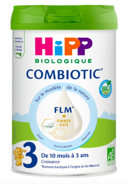 HIPP - Combiotic 3 Lait de croissance de 10 mois &agrave; 3 ans bio 800g