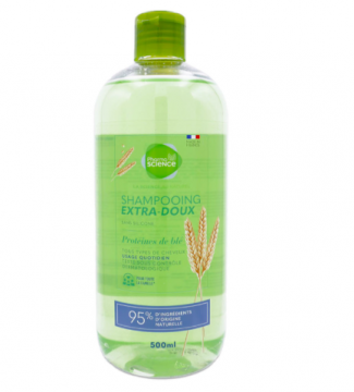 PHARMASCIENCE - Shampoing Extra-Doux - Prot&eacute;ines de bl&eacute; 500ml