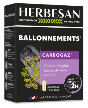 HERBESAN - Carbogaz 45 gélules