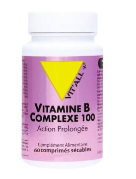 VIT'ALL+ - Vitamine B complexe 100 action prolong&eacute;e 60 comprim&eacute;s