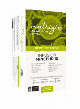 NUTRIG&Eacute;E - Perte de poids infusion minceur 10 30 sachets fra&icirc;cheurs