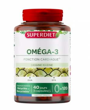 SUPERDIET - Om&eacute;ga 3 120 capsules