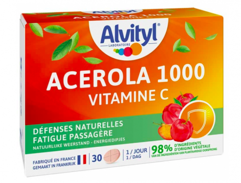 ALVITYL - Ac&eacute;rola 1000 vitamine C 30 comprim&eacute;s &agrave; croquer