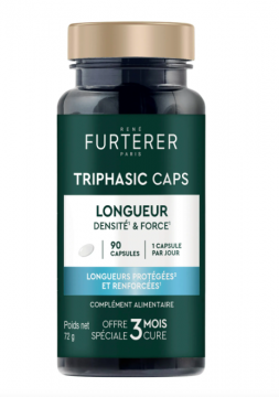 FURTERER - TRIPHASIC longueur densit&eacute; et force cheveux ab&icirc;m&eacute;s cassants 90 capsules