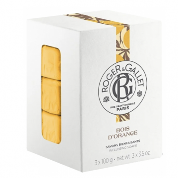 ROGER & GALLET - Bois d'Orange 3 Savons Bienfaisants de 100 g