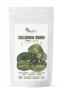 VALEBIO - Collag&egrave;ne Marin Type 1-2-3 - Confort et souplesse articulaire 180g