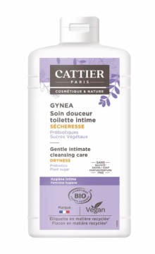 CATTIER - Gynea Soin Douceur Toilette Intime Bio - Zone Intime S&egrave;che, 200ml
