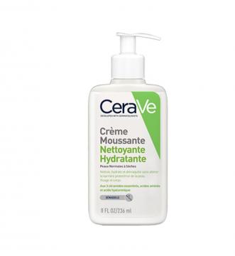 CERAVE - Cr&egrave;me moussante nettoyante hydratante visage 236ml