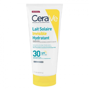 CERAVE - Lait Solaire Invisible Hydratant SPF 30 Haute Protection visage et corps 177ml