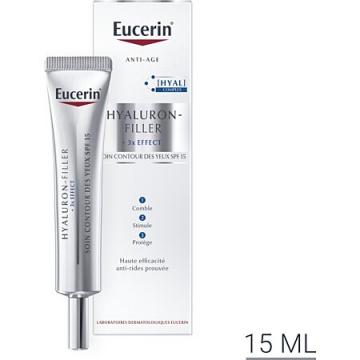 EUCERIN - Hyaluron-Filler + 3x Effect - Soin Contour des Yeux anti-&acirc;ge SPF15 15 ml