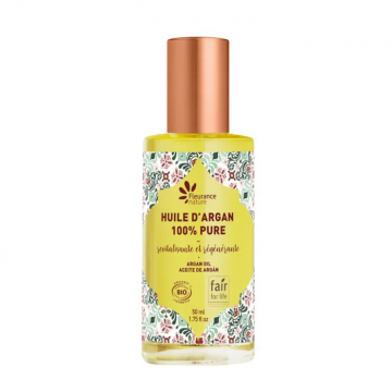 FLEURANCE - Huile d'Argan 100% Pure Bio - Revitalisante et R&eacute;g&eacute;n&eacute;rante 50ml