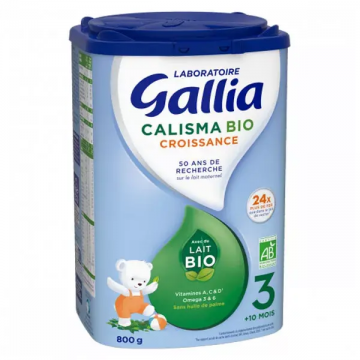 GALLIA - Calisma Bio Croissance 3 Lait B&eacute;b&eacute; en poudre 800g
