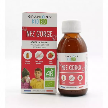 GRANIONS KID BIO - Nez Gorge go&ucirc;t fraise125ml