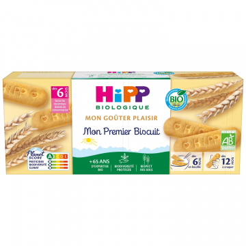 HIPP - Mon Go&ucirc;ter Plaisir Mon Premier Biscuit d&egrave;s 6 mois 180g
