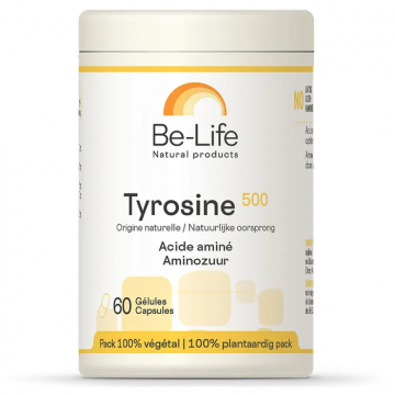 BE-LIFE - Tyrosine 500 - Acide amin&eacute; 60 g&eacute;lules