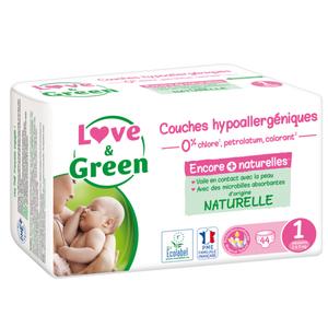 LOVE & GREEN - Couches Hypoallergéniques T1 x 44