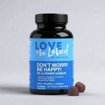 LOVE + BE LOVED - Don't Worry Be Happy ! bonne humeur 42 gommes