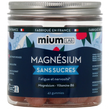 MIUM LAB - Magn&eacute;sium sans sucres - Fatigue & nervosit&eacute; 42 gummies