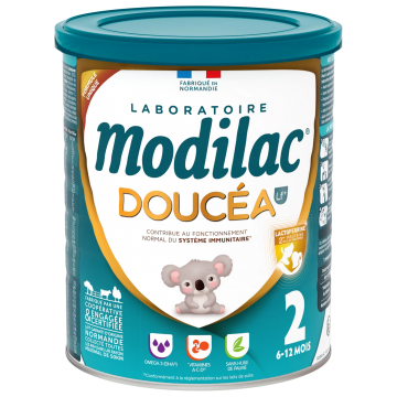 MODILAC - DOUC&Eacute;A 2 Lf+ - Lait b&eacute;b&eacute; en poudre 2&egrave;me &acirc;ge 6-12 mois 820g