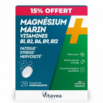 NUTRISANTE - VITEA - MAGN&Eacute;SIUM MARIN VITAMINES B - 28 comprim&eacute;s effervescents