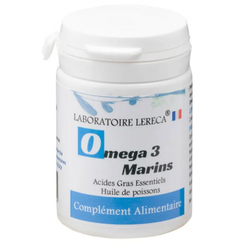 LERECA - Omega 3 Marins - Acides Gras Essentiels Huile de poissons 60 capsules
