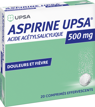 UPSA - Aspirine UPSA effervescent 500 mg 20 comprim&eacute;s