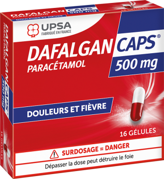 DAFALGAN CAPS PARACETAMOL 500mg - Douleurs et fi&egrave;vre 16 g&eacute;lules