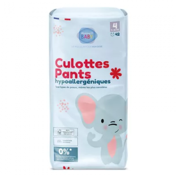 PharmaBABY - Culottes Pants hypoallerg&eacute;niques taille 4 - 7-18kg toute peau 42 culottes