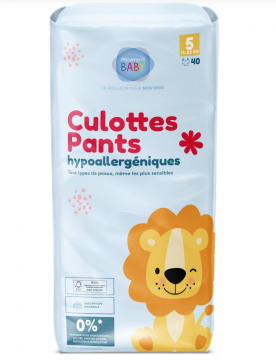 PharmaBABY - Culottes Pants hypoallerg&eacute;niques taille 5 - 11-25kg toute peau 40 culottes
