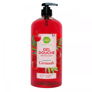 PHARMASCIENCE - Gel Douche &Eacute;nergisant - Parfum Grenade 1L