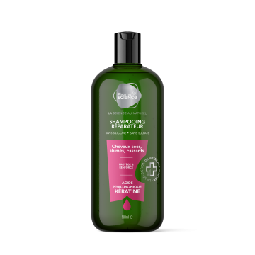 PHARMASCIENCE - Shampoing R&eacute;parateur - Acide Hyaluronique K&eacute;ratine 500ml