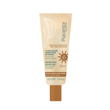PLACENTOR V&eacute;g&eacute;tal - Fluide solaire correcteur de tache SPF 50+ 40ml
