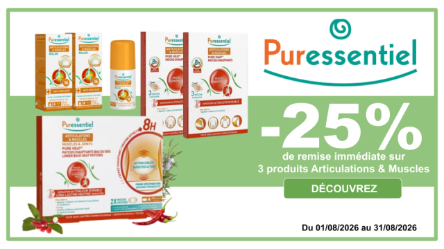 PURESSENTIEL -20% de remise imm&eacute;diate sur 3 produits Articulations &amp; Muscles