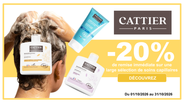 CATTIER -20% de remise immédiate sur une large sélection de soins capillaires