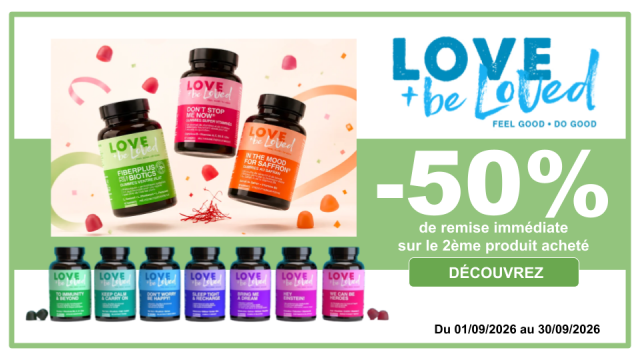 LOVE and BE LOVED -50% de remise immédiate sur le 2ème produit acheté, le moins cher des 2