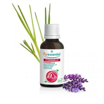 PURESSENTIEL - Anti-Pique r&eacute;pulsif - Citronnelle huiles essentielles pour diffusion 30ml
