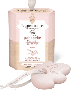 RESPECTUEUSE - Gel douche solide nutritif dermoprotecteur visage et corps 75g
