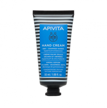 APIVITA - Cr&egrave;me Mains Peaux s&egrave;ches & abim&eacute;es - Hypericum & Cire d'Abeille 50ml