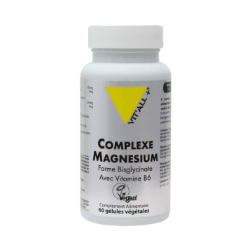 VIT'ALL+ - Complexe Magnésium Bisglycinate avec vitamine B6 60 gélules