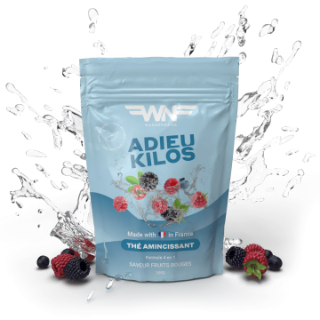 WANDERNANA - ADIEU KILOS - Th&eacute; amincissant saveur fruits rouges 100g
